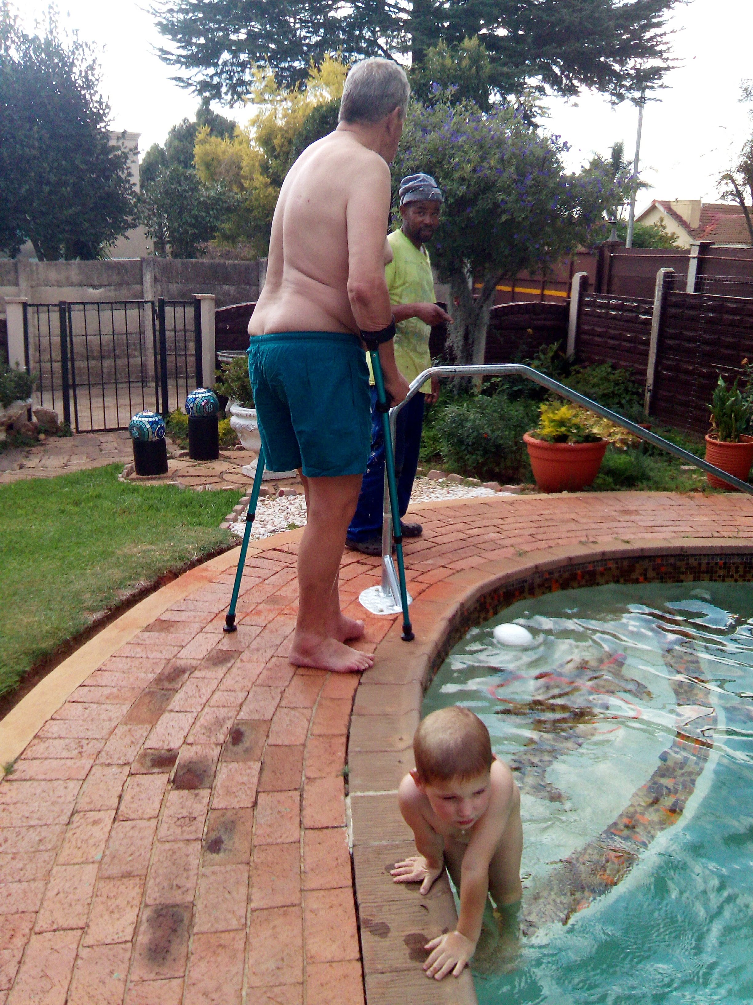 Outdoor pool access